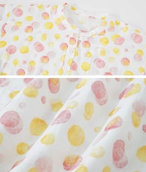 【UCHINO】マシュマロガーゼ モザイクプリント ワンピース M タグ付き新品 UCHINO】マシュマロガーゼ モザイクプリント ワンピース M タグ